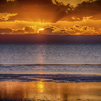 Buy canvas prints of Sunset on Prestwick Beach #2 by Gareth Burge Photography