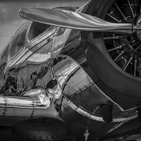 Buy canvas prints of Chrome Prop by Gareth Burge Photography