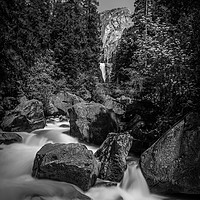 Buy canvas prints of Merced River and Vernal Falls, Yosemite by Gareth Burge Photography