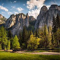 Buy canvas prints of Cathedral Rocks, Yosemite National Park by Gareth Burge Photography