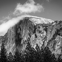 Buy canvas prints of Half Dome Topped with Clouds by Gareth Burge Photography