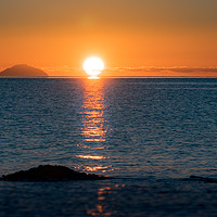 Buy canvas prints of Ailsa Craig Sunset by Gareth Burge Photography