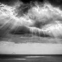 Buy canvas prints of Ailsa Rays - Mono by Gareth Burge Photography