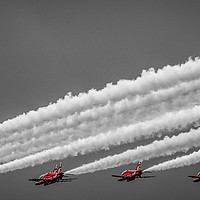 Buy canvas prints of Red Arrows Symmetry by Gareth Burge Photography
