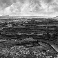 Buy canvas prints of Distant Storm, Dead Horse (mono) by Gareth Burge Photography
