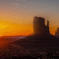 Buy canvas prints of Painted Navajo Dawn by Gareth Burge Photography