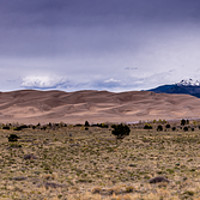 Buy canvas prints of Great Sand Dunes NP Panorama by Gareth Burge Photography