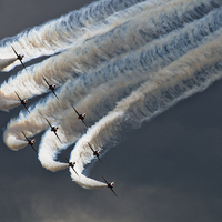 Buy canvas prints of Red Arrows by Mark Usher