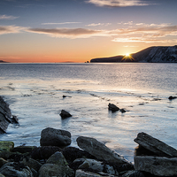 Buy canvas prints of Worbarrow Sunset by Martin Parratt