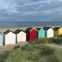 Buy canvas prints of Southwold Beach Huts by Martin Parratt