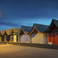 Buy canvas prints of Mablethorpe Beach Huts by Martin Parratt