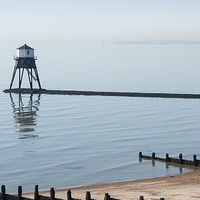 Buy canvas prints of  The Low Lighthouse at Dovercourt, Essex by Martin Parratt
