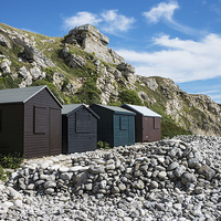 Buy canvas prints of  Beach Huts at Church Ope Cove by Martin Parratt