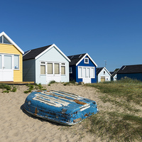 Buy canvas prints of Hengistbury Head Beach Huts by Martin Parratt