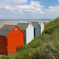 Buy canvas prints of Overstrand Beach Huts by Martin Parratt