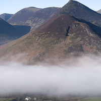 Buy canvas prints of  Fog Clearing Over Newlands Valley, Lake District, by Martin Parratt