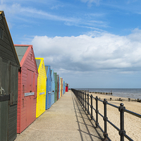Buy canvas prints of Mundesley Beach Huts by Martin Parratt