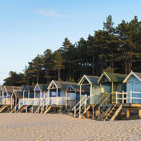 Buy canvas prints of Wells-next-the-Sea Beach Huts by Martin Parratt