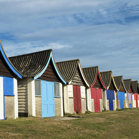 Buy canvas prints of Mablethorpe Beach Huts by Martin Parratt