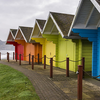 Buy canvas prints of  Scarborough Beach Huts by Martin Parratt