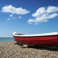 Buy canvas prints of Boat on Beach by Martin Parratt