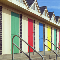Buy canvas prints of Lowestoft Beach Huts by Martin Parratt