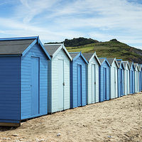 Buy canvas prints of Charmouth Beach Huts by Martin Parratt