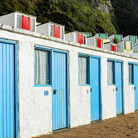 Buy canvas prints of Newquay Beach Huts by Martin Parratt