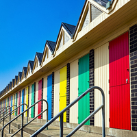 Buy canvas prints of Lowestoft Beach Huts by Martin Parratt