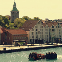 Buy canvas prints of Stavanger harbour by Bill Lighterness