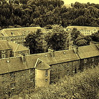 Buy canvas prints of New Lanark , aged effect ! by Bill Lighterness