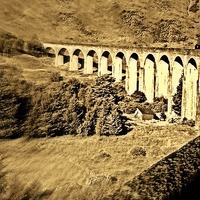 Buy canvas prints of Glenfinnan Viaduct and train by Bill Lighterness