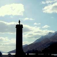 Buy canvas prints of Glenfinnan Monument in Silhouette by Bill Lighterness