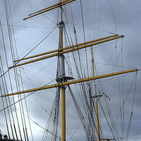 Buy canvas prints of Mast and Rigging , Cloudy Day by Bill Lighterness