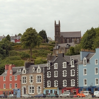 Buy canvas prints of  Tobermory , the Church Above by Bill Lighterness