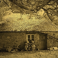 Buy canvas prints of  The Woodcutters Cottage by Bill Lighterness