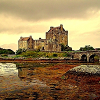 Buy canvas prints of  Painted Eilean Donan Castle by Bill Lighterness