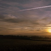 Buy canvas prints of Winter Sunset over Clyde Valley by Bill Lighterness