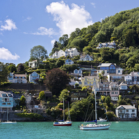 Buy canvas prints of  Dartmouth River Houses  by R J Bull