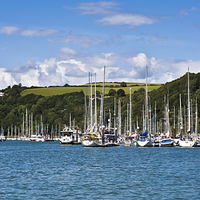 Buy canvas prints of  Yachts on the River Dart by R J Bull