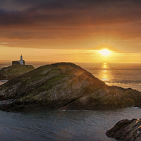 Buy canvas prints of  Mumbles Sunrise by Purple OneTwoEight