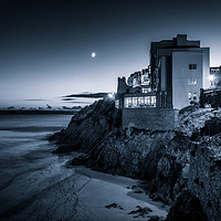 Buy canvas prints of Tenby Moon by Purple OneTwoEight