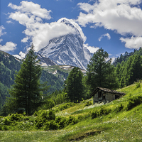 Buy canvas prints of Matterhorn Hut by Laura Kenny