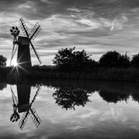 Buy canvas prints of The Mill in Mono by Gail Sparks
