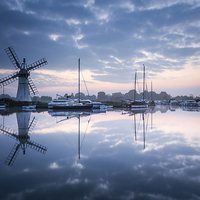 Buy canvas prints of  Dawn on the Broads by Gail Sparks