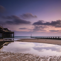 Buy canvas prints of Dawn by the Pier by Gail Sparks