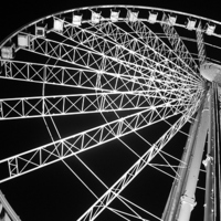 Buy canvas prints of Night time Ferris Wheel Plymouth by Alasdair Rose
