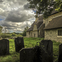Buy canvas prints of St Peters Churchyard, Woodmancote by Peter McCormack