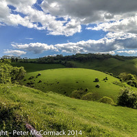 Buy canvas prints of View of the South Downs, Sussex, England by Peter McCormack