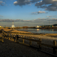 Buy canvas prints of Shoreham Harbour Basin at dusk by Peter McCormack